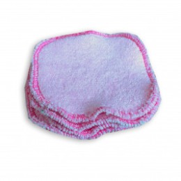Carrés démaquillants lavables Naturiou rose 10 x 10 cm