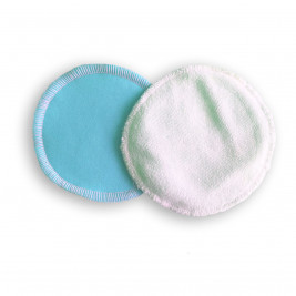 Coussinets d'allaitement lavables bambou Naturiou bleu