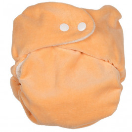 Couche classique So Bamboo avec insert P'tits Dessous Pêche/ Blanc