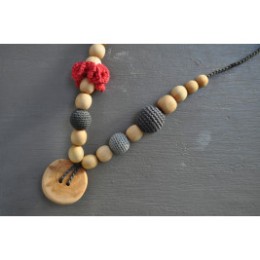 Collier portage et allaitement Kangaroocare Physio Elephant Fuchsia Fleur Série Limitée Naturiou