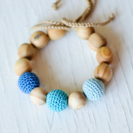 Teething ring Bracelet 3 blue Kangaroocare