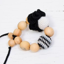 Anneau de dentition Bracelet Noir et Zebra Kangaroocare
