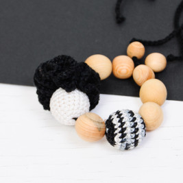 Anneau de dentition Bracelet Noir et Zebra Kangaroocare