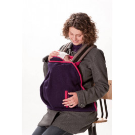 Mamalila coverage of portage wool 2 in 1 Aubergine/ Fuchsia