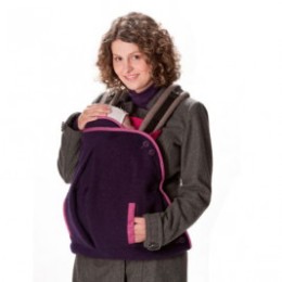 Mamalila coverage of portage wool 2 in 1 Aubergine/ Fuchsia