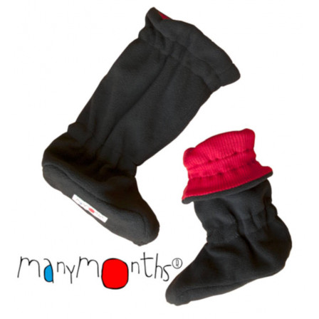 Manymonths slippers portage adjustable merino wool/ fleece-Poppy Red Manymonths slippers portage adjustable merino wool/ fleece-Poppy Red