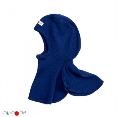 Manymonths cagoule bébé pure laine mérinos Bleu Roi Manymonths cagoule bébé pure laine mérinos Bleu Roi