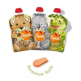 Squiz Lot de 3 Gourdes Réutilisables, Collection Australie