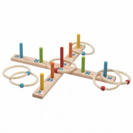 Goki throwing Game rings with 6 rings in sisal Toy - wood