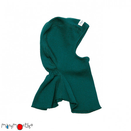 Manymonths cagoule bébé pure laine mérinos Vert Sequoia Manymonths cagoule bébé pure laine mérinos Vert Sequoia