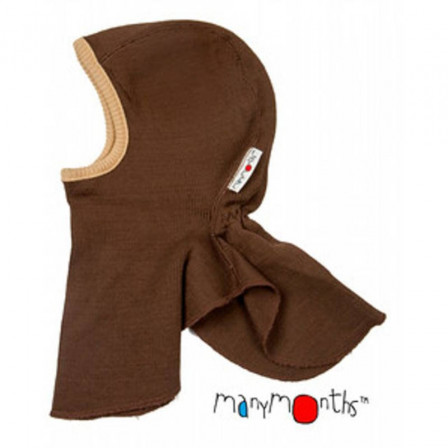 Manymonths cagoule bébé pure laine mérinos Chocolat amande Manymonths cagoule bébé pure laine mérinos Chocolat amande