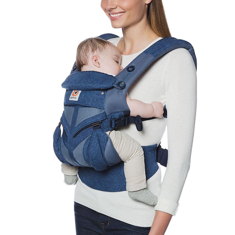Ergobaby Omni 360 Cool Air Mesh Flowers Blue baby carrier 4 Positions