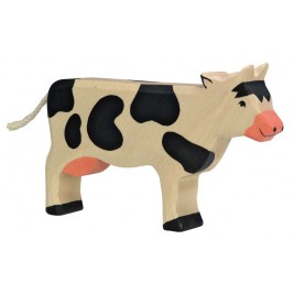 Vache debout noire Holztiger