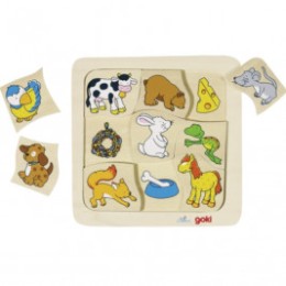 Goki Puzzle qui mange quoi?