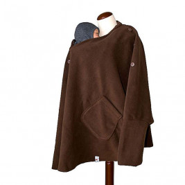 Mam Aïska Poncho portage Fleece Chocolate Brown