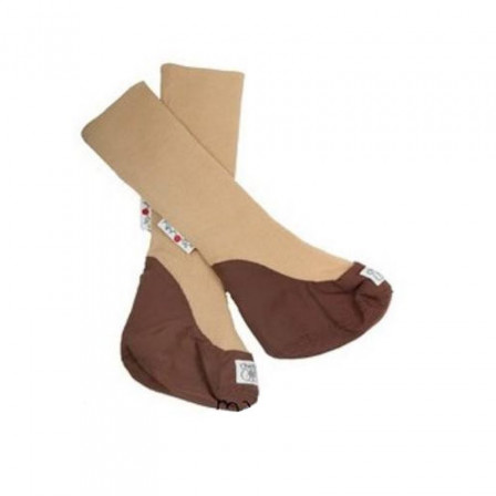 Manymonths Chaussons de portage en pure laine Amande Chocolat Manymonths Chaussons de portage en pure laine Amande Chocolat