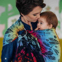 Lennylamb Sling Dragonfly Rainbow Dark - Écharpe de Portage Sling