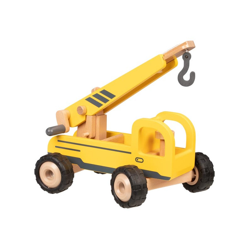 yellow crane truck toy