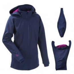Mamalila Softshell Babywearing Jacket Sweet Fifteen Navy Pink