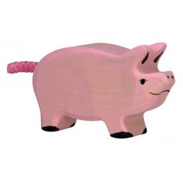 Vache debout noire Holztiger