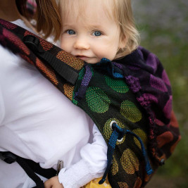 Kinder Hop Multi Soft Dots Rainbow adjustable baby carrier