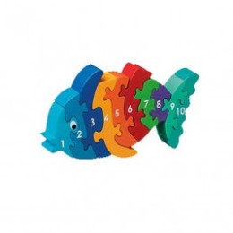 Puzzle Poisson 1-10 en bois Lanka Kade