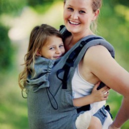 Little Frog XL Toddler Graphite Herringbone Porte-bambin