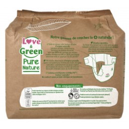 Love and Green, couches hypoallergéniques, Pure Nature, Taille 4 x 38