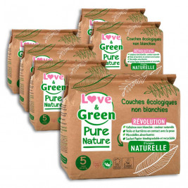 Love and Green Pack 6x23 disposable Diapers size 1 (2 to 5 kg)