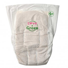 Love and Green Pure Nature Pack 6x35 Couches jetables taille 4+ (9 à 20 kg)