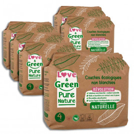 Love and Green Pack 6x23 disposable Diapers size 1 (2 to 5 kg)