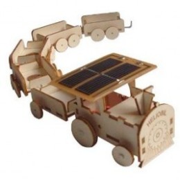 Maquette en bois train solaire Héliobil