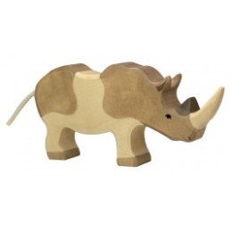Rhinocéros en bois Holztiger