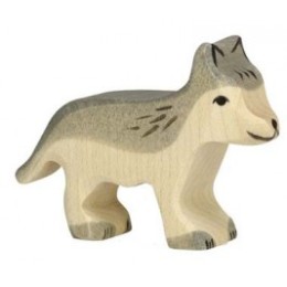 Petit loup en bois Holztiger
