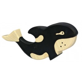 Vache debout noire Holztiger