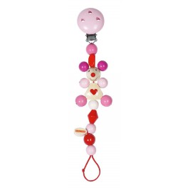 Accroche tétine souris rose