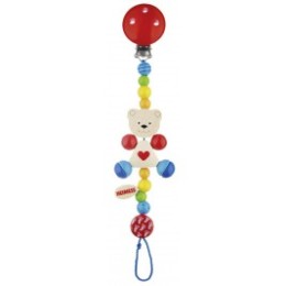 Accroche tétine ourson petit coeur Heimess