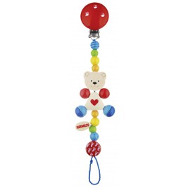 Accroche tétine ourson petit coeur Heimess