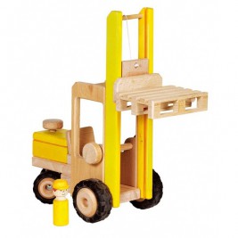Goki Pelleteuse jaune Jouet en bois Goki Pelleteuse jaune Jouet en bois