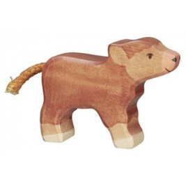 Vache debout noire Holztiger