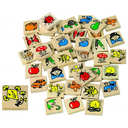 Jeu memory en bois Jeu memory en bois