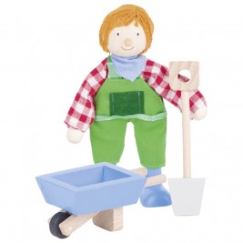 Doll flexible wood Goki - Farmer