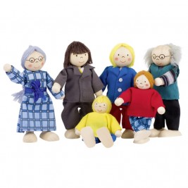 Family of the city, articulated puppets Goki