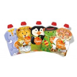 Lot de 5 gourdes réutilisables Squiz